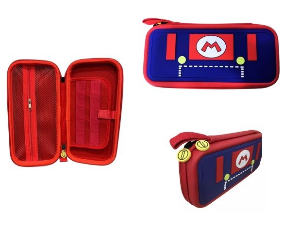 &uu NINTENDO SWITCH CASE MARIO AZUL
